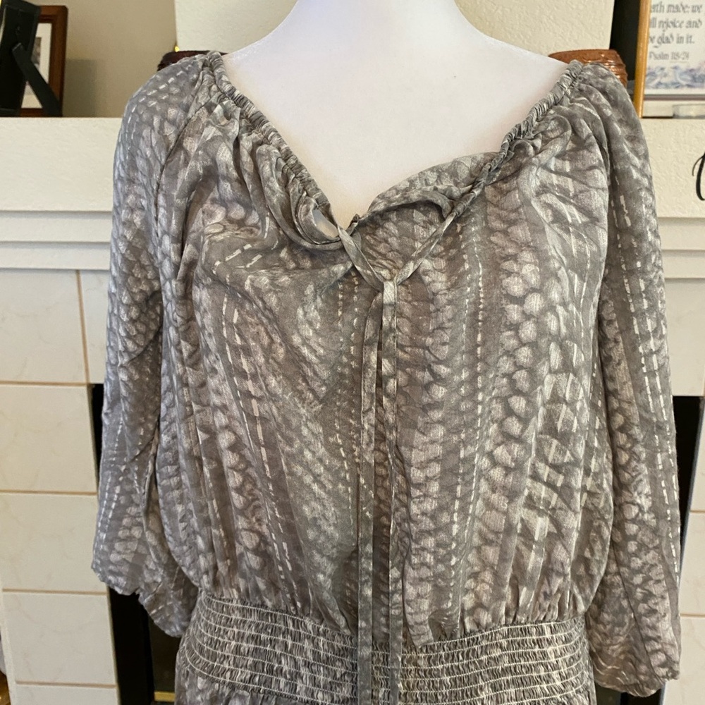 Lascana VENUS swimwear coverup maxi dress Gray White, Size M - Picture 4 of 7